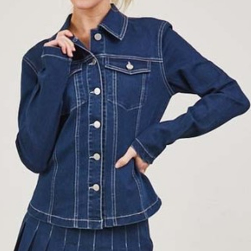 ShopEvelynne Dark Blue Jean Jacket
